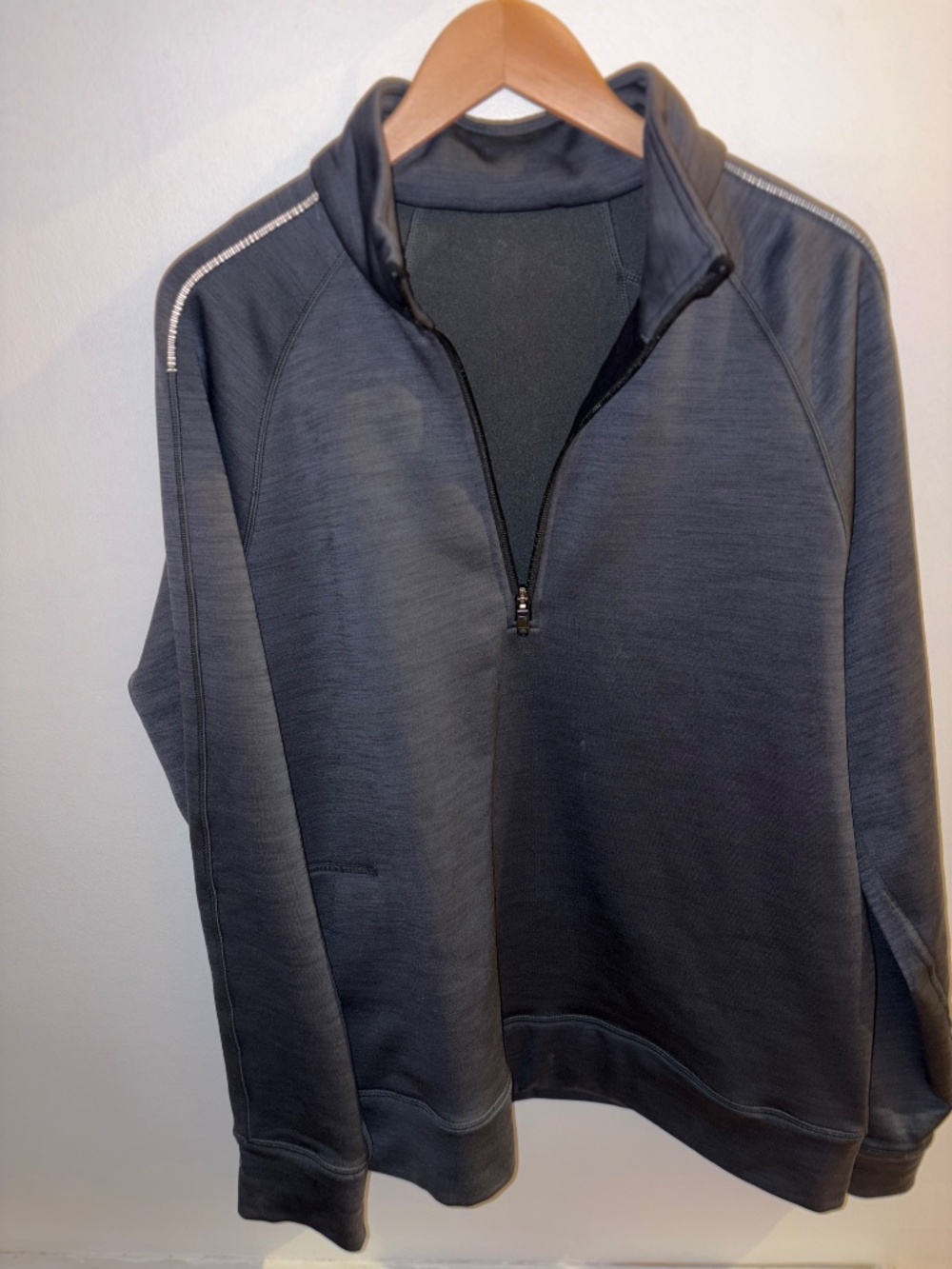 Lululemon Men Half Zip Pullover Heathered Slate Grey XL